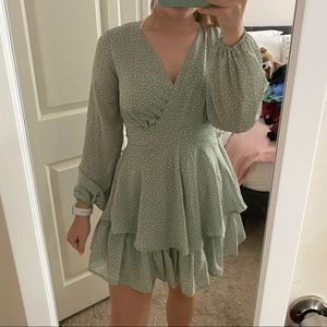 Flows Green Dress NWOT